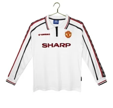 Maillot Extérieur Manchester United Retro 1998-99 Manches Longues