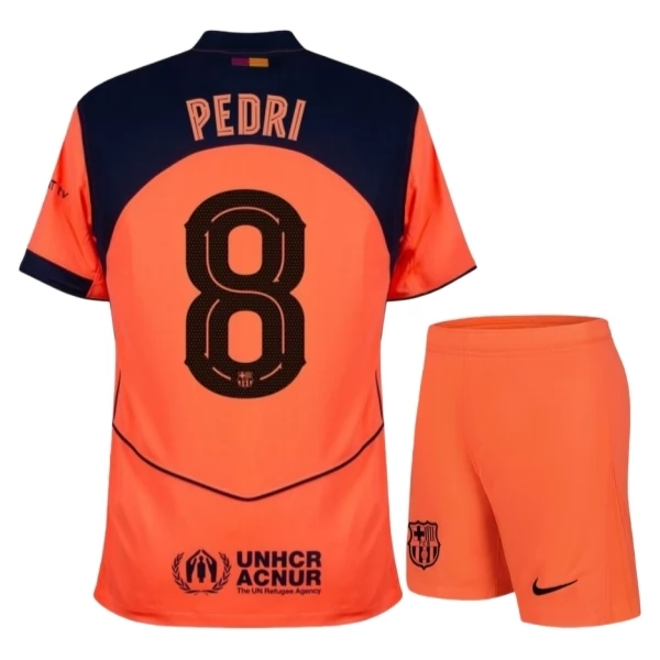 Maillot FC Barcelone Pedri 8 Tenue Third Enfant 2025/26 Maillot FC Barcelone Pedri 8 Tenue Third Enfant 2025/26