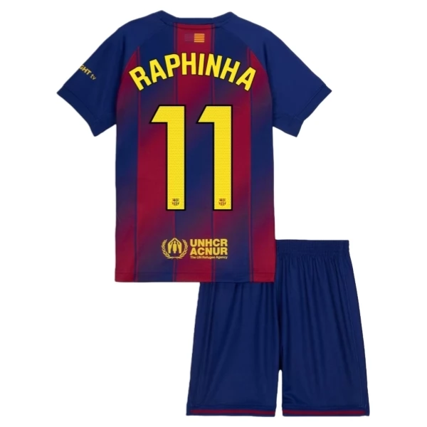 Maillot FC Barcelone Raphinha 11 Tenue Domicile Enfant 2025/26 Maillot FC Barcelone Raphinha 11 Tenue Domicile Enfant 2025/26