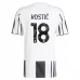 Maillot Juventus FC Kostić 18 Tenue Domicile 2025/26 Maillot Juventus FC Kostić 18 Tenue Domicile 2025/26