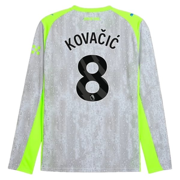 Maillot Manchester City Kovačić 8 Tenue Third 2025/26 Manches longues Maillot Manchester City Kovačić 8 Tenue Third 2025/26 Manches longues