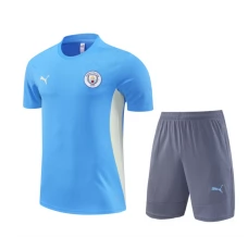 Manchester City Ensemble Maillot d'entraînement 2024/25 - Shorts Bleu Manchester City Ensemble Maillot d'entraînement 2024/25 - Shorts Bleu