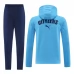 Manchester City Ensemble Veste d'entraînement 2024/25 - Capuche Bleu