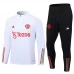 Manchester United Ensemble Sweat d'entraînement 2023/24 - 1-4 Zip Blanc