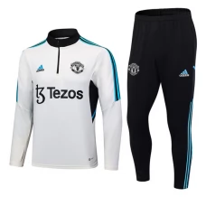 Manchester United Ensemble Sweat d'entraînement 2023/24 - 1-4 Zip Blanc