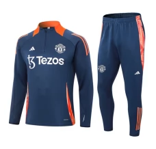 Manchester United Survêtement 2024/25 - 1-4 Zip Bleu Marine Orange Manchester United Survêtement 2024/25 - 1-4 Zip Bleu Marine Orange