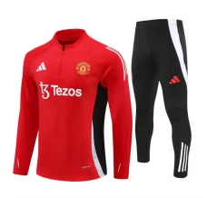 Manchester United Survêtement 2024/25 - 1-4 Zip Rouge