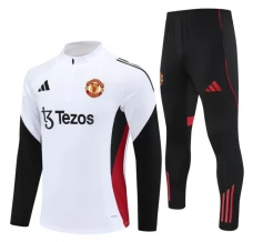 Manchester United Survêtement 2025/26 - 1-4 Zip Blanc Manchester United Survêtement 2025/26 - 1-4 Zip Blanc