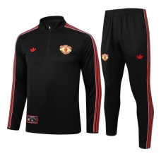 Manchester United Survêtement 2025/26 - 1-4 Zip Noir Manchester United Survêtement 2025/26 - 1-4 Zip Noir