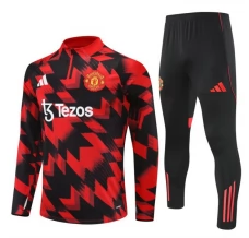 Manchester United Survêtement 2025/26 - 1-4 Zip Rouge Noir