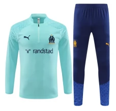 Olympique de Marseille Ensemble Sweat d'entraînement 2023/24 - 1-4 Zip Bleu