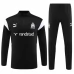 Olympique de Marseille Ensemble Sweat d'entraînement 2023/24 - 1-4 Zip Noir Blanc