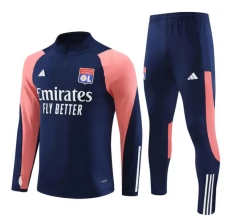 Olympique Lyonnais Ensemble Sweat d'entraînement 2023/24 - 1-4 Zip Navy Rose