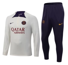 Paris Saint-Germain Ensemble Sweat d'entraînement 2023/24 - 1-4 Zip Blanc Paris Saint-Germain Ensemble Sweat d'entraînement 2023/24 - 1-4 Zip Blanc