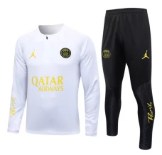 Paris Saint-Germain Ensemble Sweat d'entraînement 2023/24 - 1-4 Zip Blanc