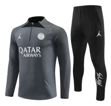 Paris Saint-Germain Ensemble Sweat d'entraînement 2023/24 - 1-4 Zip Gris