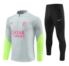 Paris Saint-Germain Ensemble Sweat d'entraînement 2023/24 - 1-4 Zip Gris Rose