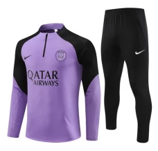 Paris Saint-Germain Ensemble Sweat d'entraînement 2023/24 - 1-4 Zip Violet Noir