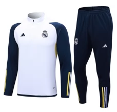 Real Madrid Ensemble Sweat d'entraînement 2023/24 - 1-4 Zip Blanc Real Madrid Ensemble Sweat d'entraînement 2023/24 - 1-4 Zip Blanc