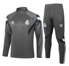 Real Madrid Survêtement 2024/25 - 1-4 Zip Gris