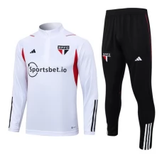 São Paulo FC Ensemble Sweat d'entraînement 2023/24 - 1-4 Zip Blanc