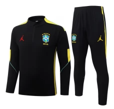 Survêtement Brésil Enfant 2026/27 - 1-4 Zip Noir Survêtement Brésil Enfant 2026/27 - 1-4 Zip Noir