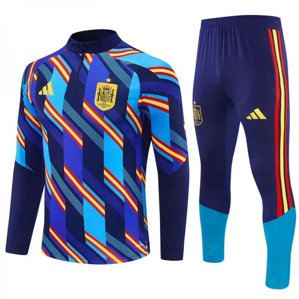 Survêtement Espagne Enfant 2026/27 - 1-4 Zip Bleu Survêtement Espagne Enfant 2026/27 - 1-4 Zip Bleu