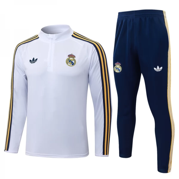 Survêtement Real Madrid 2026/27 - 1-4 Zip Blanc Survêtement Real Madrid 2026/27 - 1-4 Zip Blanc