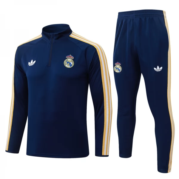 Survêtement Real Madrid 2026/27 - 1-4 Zip Bleu Survêtement Real Madrid 2026/27 - 1-4 Zip Bleu