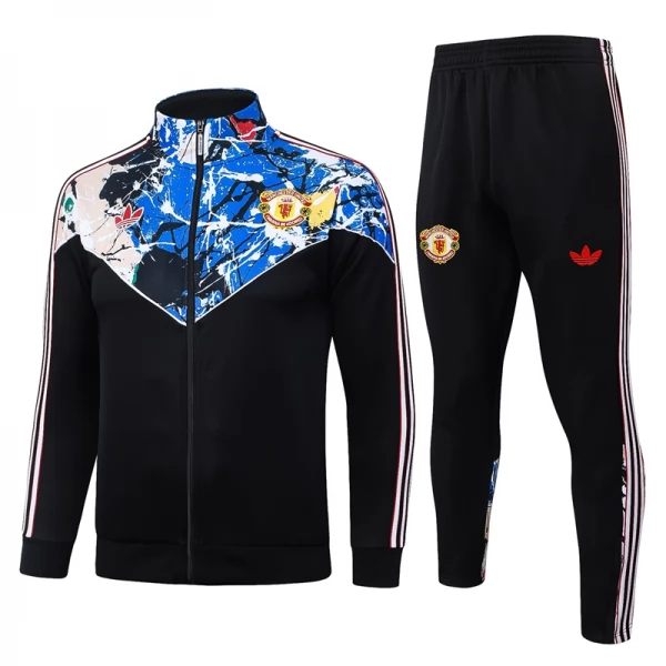 Survêtement(Veste+Pantalon) Manchester United Enfant 2026/27 - Noir Survêtement(Veste+Pantalon) Manchester United Enfant 2026/27 - Noir