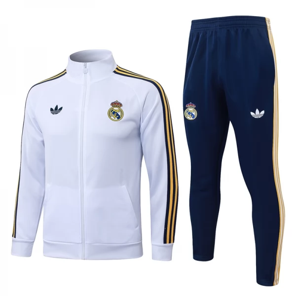 Survêtement(Veste+Pantalon) Real Madrid Enfant 2026/27 - Blanc Survêtement(Veste+Pantalon) Real Madrid Enfant 2026/27 - Blanc