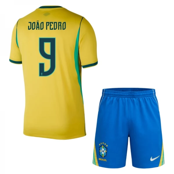 Tenue Domicile Brésil João Pedro 9 Coupe du Monde 2026 Enfant Tenue Domicile Brésil João Pedro 9 Coupe du Monde 2026 Enfant