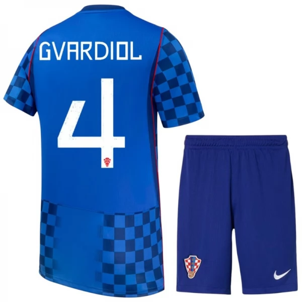 Tenue Extérieur Croatie Gvardiol 4 Coupe du Monde 2026 Enfant Tenue Extérieur Croatie Gvardiol 4 Coupe du Monde 2026 Enfant