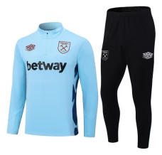 West Ham United Ensemble Sweat d'entraînement 2023/24 - 1-4 Zip Bleu